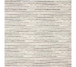 Cotton Poplin Print - Stripe, Ecru Black