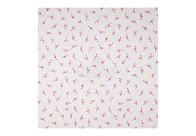 Cotton Poplin Print - Flamingo