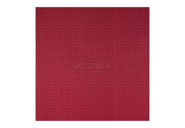 Cotton Poplin Print - Circles, Dark Red