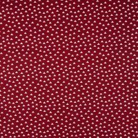 Cotton Poplin Print - Triangles, Dark Red