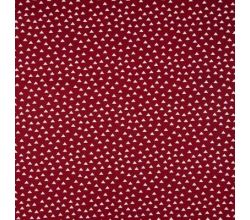Cotton Poplin Print - Triangles, Dark Red