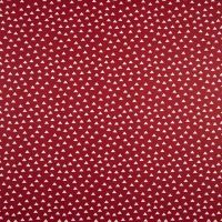 Cotton Poplin Print - Triangles, Dark Red