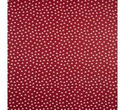 Cotton Poplin Print - Triangles, Dark Red
