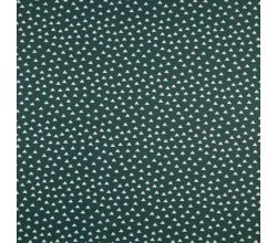 Cotton Poplin Print - Triangles, Dark Green