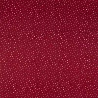 Cotton Poplin Print - Dots, Dark Red
