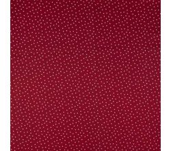Cotton Poplin Print - Dots, Dark Red