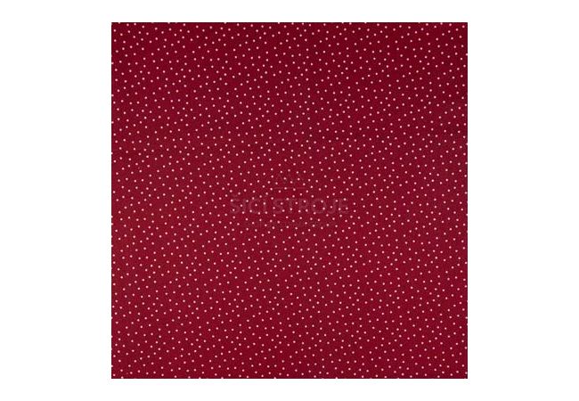 Cotton Poplin Print - Dots, Dark Red