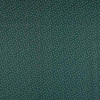 Cotton Poplin Print - Dots, Dark Green