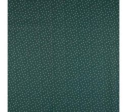 Cotton Poplin Print - Dots, Dark Green