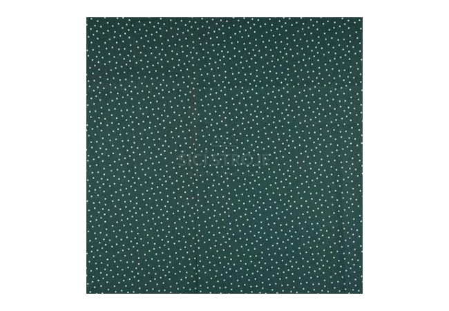 Cotton Poplin Print - Dots, Dark Green