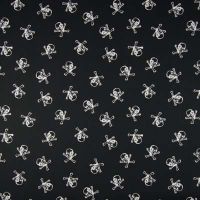 Cotton Poplin Print - Skulls & Bones Large
