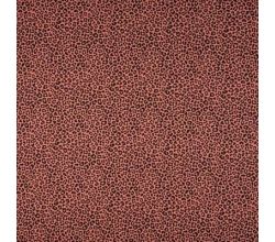 Cotton Poplin Print - Leopard, Dark Peach