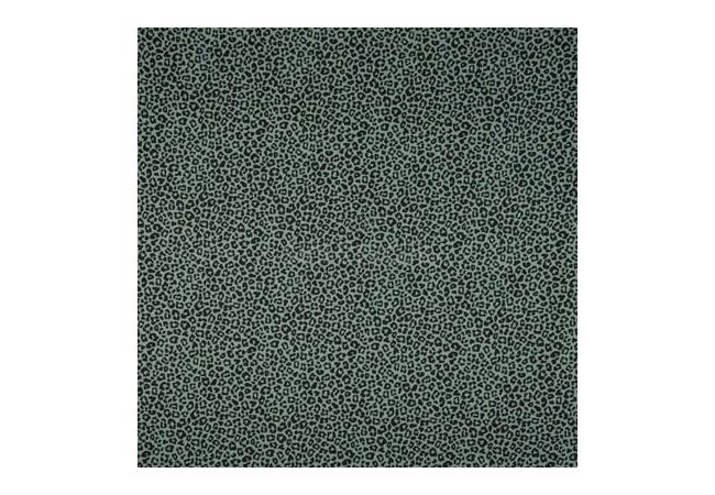 Cotton Poplin Print - Leopard, Dusty Mint