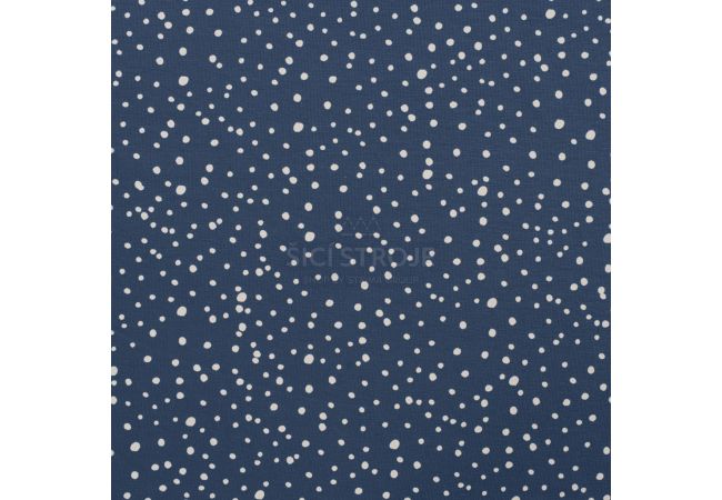 Cotton/EA Jersey - Dots, Dusty Blue