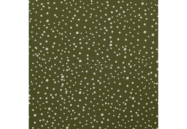 Cotton/EA Jersey - Dots, Army