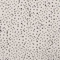 Cotton/EA Jersey - Dots, Ecru Black