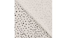 Cotton/EA Jersey - Dots, Ecru Black