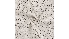 Cotton/EA Jersey - Dots, Ecru Black