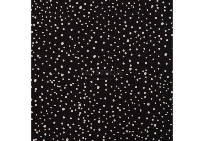 Cotton/EA Jersey - Dots, Black/White