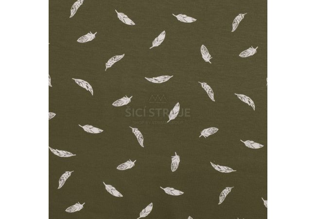 Cotton/EA Jersey - Feathers, Army