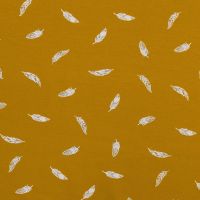 Cotton/EA Jersey - Feathers, Ochre