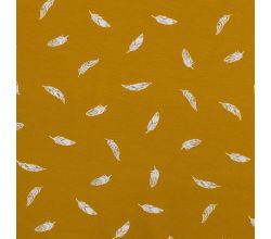 Cotton/EA Jersey - Feathers, Ochre