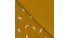 Cotton/EA Jersey - Feathers, Ochre