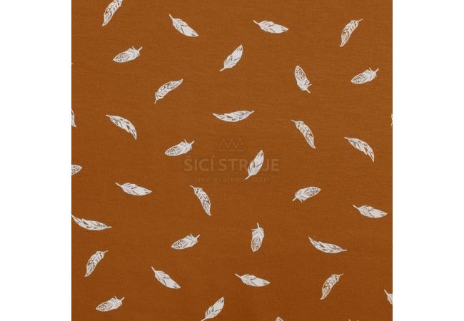 Cotton/EA Jersey - Feathers, Caramel
