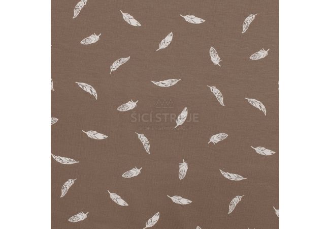 Cotton/EA Jersey - Feathers, Taupe