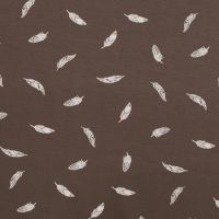 Cotton/EA Jersey - Feathers, Dusty Brown