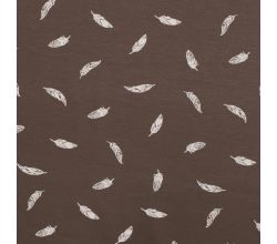 Cotton/EA Jersey - Feathers, Dusty Brown