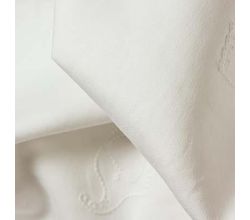 Cotton Poplin Embroidery - Elephants, Ecru