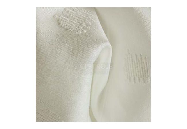 Cotton Poplin Embroidery - Dots, Ecru