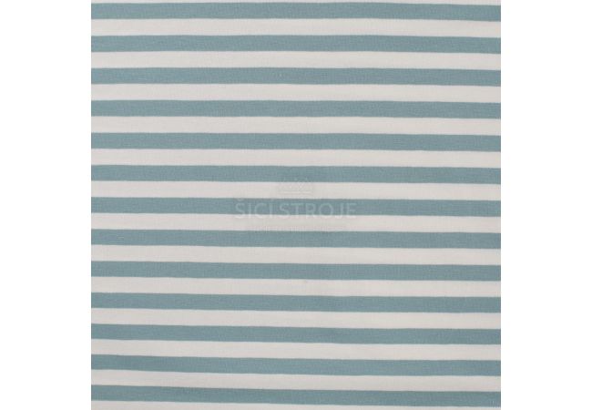 Yd Stripe - Dusty Mint/White 1 cm