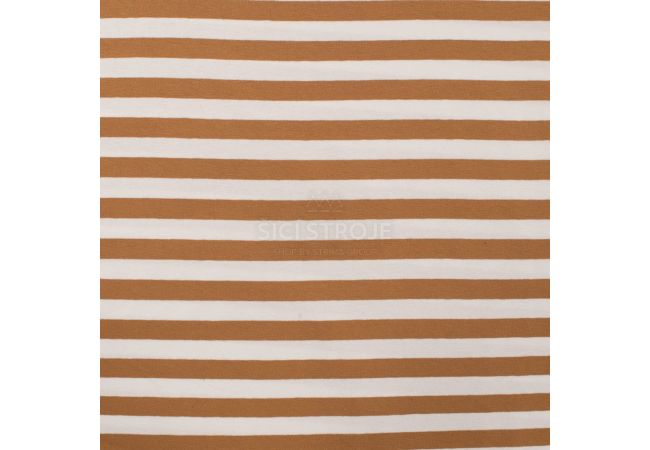 Yd Stripe - Caramel/White 1 cm