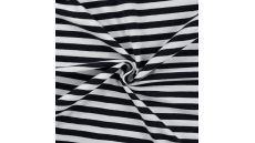Yd Stripe - Black/White 1 cm