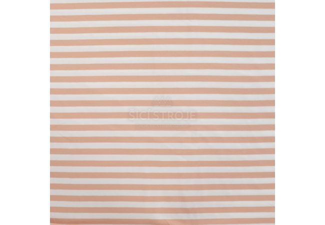 Yd Stripe - Dusty Salmon/White 1 cm
