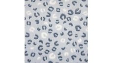 Fleece Jacquard Print - Leopard, Blue