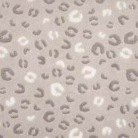 Fleece Jacquard Print - Leopard, Sand