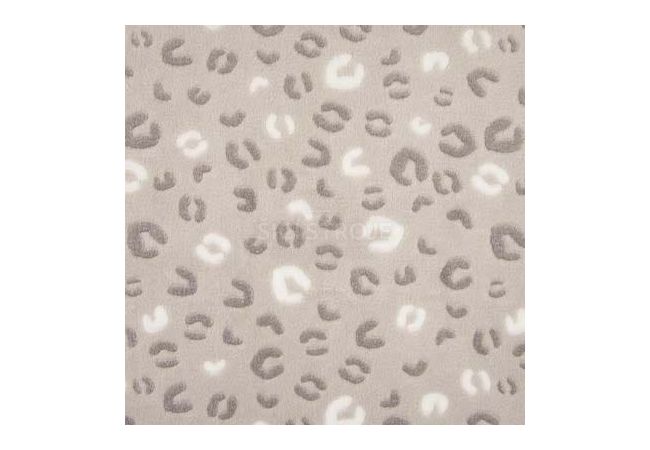 Fleece Jacquard Print - Leopard, Sand