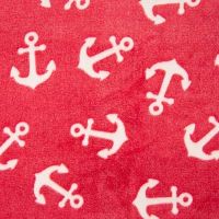 Jacquard Fleece - Anchor, Red