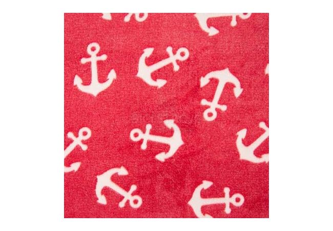 Jacquard Fleece - Anchor, Red