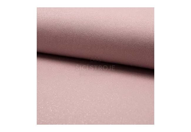 French Terry Glitter - Old Rose