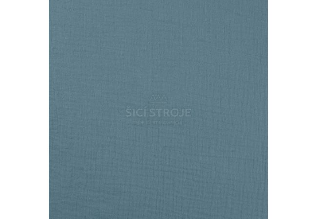 Mušelín / dvojitá gázovina - dusty blue