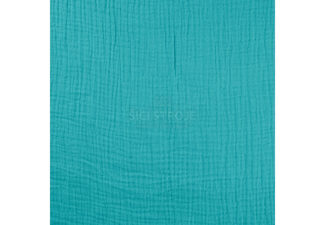 Mušelín / dvojitá gázovina - turquoise