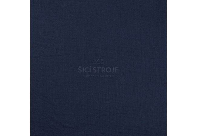 Mušelín / dvojitá gázovina - dark jeans