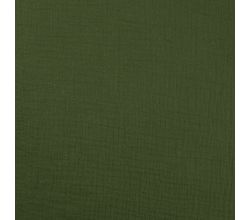 Mušelín / dvojitá gázovina - dark khaki