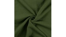 Mušelín / dvojitá gázovina - dark khaki