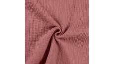 Mušelín / dvojitá gázovina - old pink