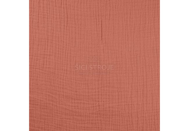 Mušelín / dvojitá gázovina - dark salmon